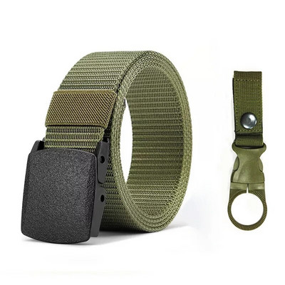 Centura tactica autentica Centura militara in aer liber cu eliberare rapida Accesorii sportive din nailon real moale Centura neagra Plus Size