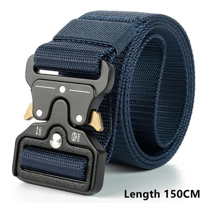 Centura tactica autentica Centura militara in aer liber cu eliberare rapida Accesorii sportive din nailon real moale Centura neagra Plus Size