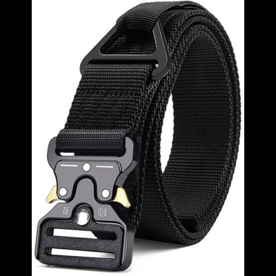 Centura tactica autentica Centura militara in aer liber cu eliberare rapida Accesorii sportive din nailon real moale Centura neagra Plus Size