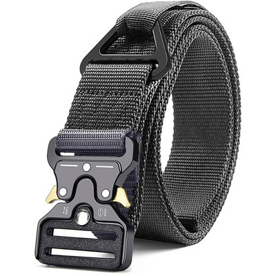 Centura tactica autentica Centura militara in aer liber cu eliberare rapida Accesorii sportive din nailon real moale Centura neagra Plus Size