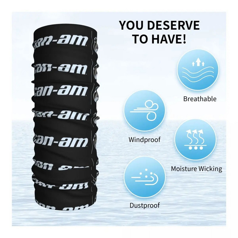 Can-Am Bandana Neck Gaiter Printed BRP Motocikla Aptinums Šalle Daudzfunkcionāls Balaclava Makšķerēšana Vīriešiem Sievietes Pieaugušajiem Visu sezonu