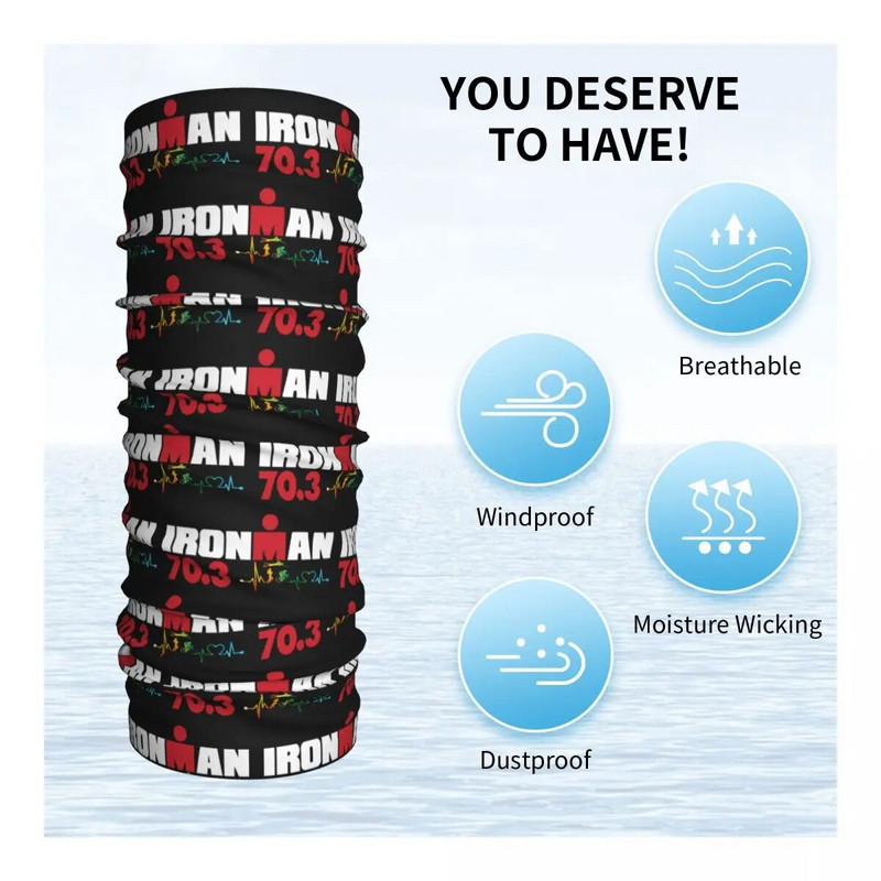 Unisex triatlona sporta maratona bandānas izstrādājumu kakla pārklājs ar apdrukātu skriešanas peldēšanas ietīšanu šalles galvas saite riteņbraukšanai balaclava