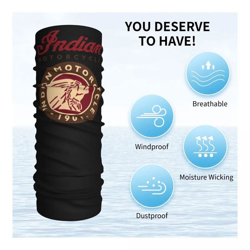 Indianer Motorcycle Logo Mask Шал Merch Neck Gaiter Indian Motorbike