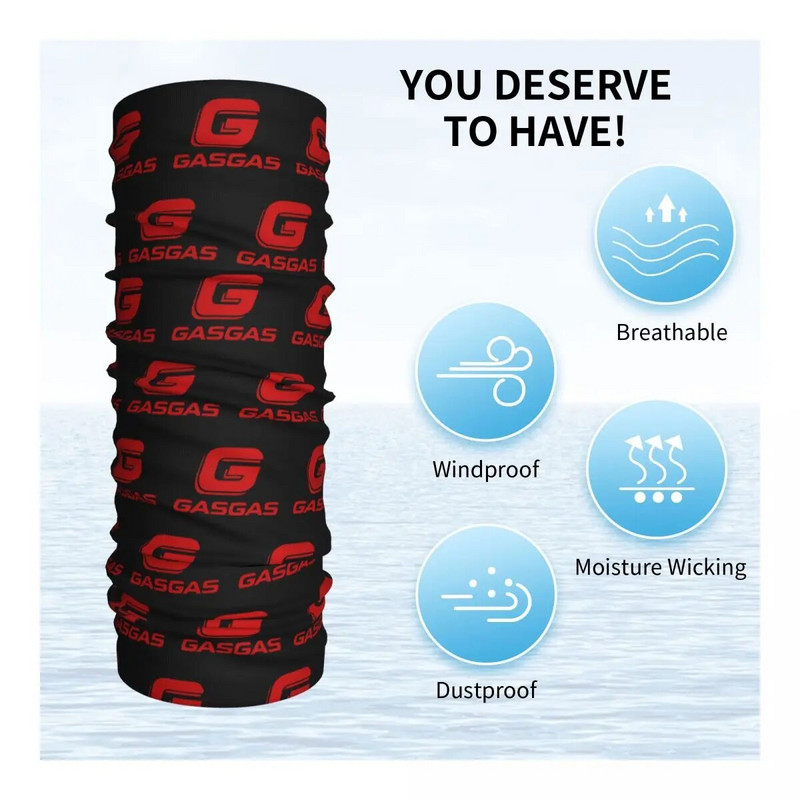 Gasgas Plaid Logo Bandana Kakla pārklājs Apdrukāts Sejas Šalle Daudzfunkcionāls Riteņbraukšanas Šalle Izjādes Unisex Pieaugušo Ziemas