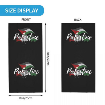 Бандана с флаг на Палестина, калъфка за врата, щампована маска, шал, многофункционален шал за колоездене, спорт на открито за мъже, жени, възрастни през целия сезон