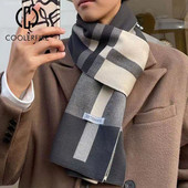 Ziemas vīriešu šalle Siltuma šalle Ikdienas modes zīmolu dizaineri Adījums Kakla lakats raibs Vilnas Kašmira Šalle Šalle AC2228