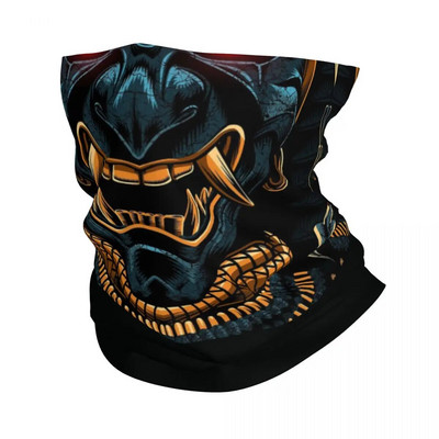 Äge Samurai Demon Gold Bandana Kaela kate trükitud Oni Hannya Monster Wrap Sall Peapael Välispordid meestele Naised Täiskasvanud