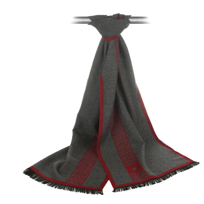 Uus kiri luksusbränd Ärimeeste Sall siid Kašmiir sall Hea kvaliteediga talvine Soe Sallid Mehed 180*30 cm