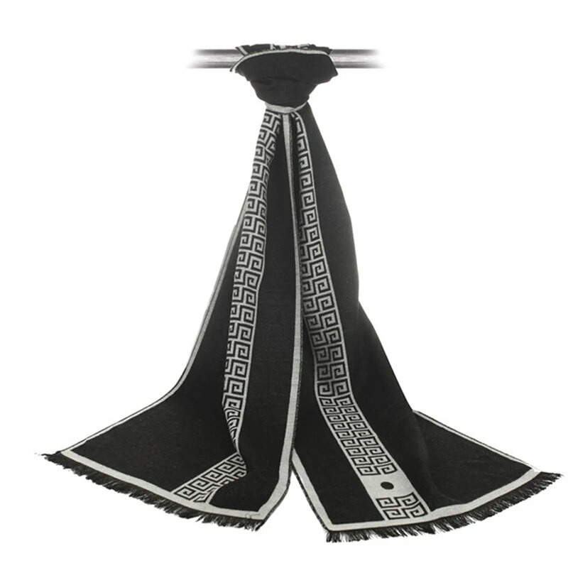 Uus kiri luksusbränd Ärimeeste Sall siid Kašmiir sall Hea kvaliteediga talvine Soe Sallid Mehed 180*30 cm