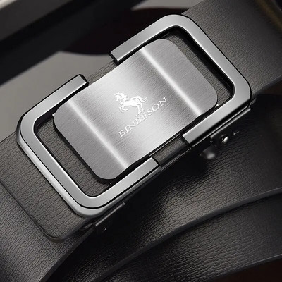 2023 Jauns produkts Vīriešu jostas augstas kvalitātes bezzobu automātiskā sprādze Ikdienas vīriešu josta vīriešu biznesa modes josta