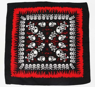 Poliestera pirātu galvaskausa lapas, regeja bandanas vīriešiem hiphopa galvassega galvas lakats sievietēm kakla lakats galvassega kabatlakats