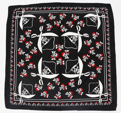 Poliestera pirātu galvaskausa lapas, regeja bandanas vīriešiem hiphopa galvassega galvas lakats sievietēm kakla lakats galvassega kabatlakats
