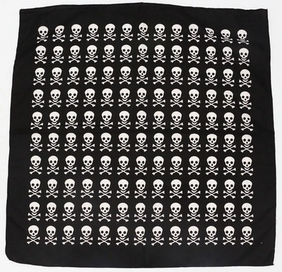 Poliestera pirātu galvaskausa lapas, regeja bandanas vīriešiem hiphopa galvassega galvas lakats sievietēm kakla lakats galvassega kabatlakats