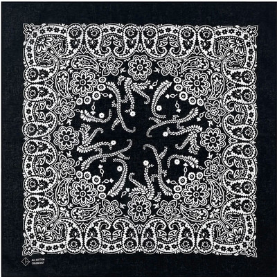 Uus disain Kvaliteetne Hip Hop Amoeba Cashew Cotton Square Bandana Sall Peapael Must Paisley Kingitused Meestele/Poistele/Tüdrukutele
