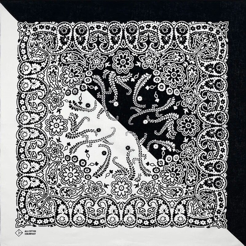 Uus disain Kvaliteetne Hip Hop Amoeba Cashew Cotton Square Bandana Sall Peapael Must Paisley Kingitused Meestele/Poistele/Tüdrukutele