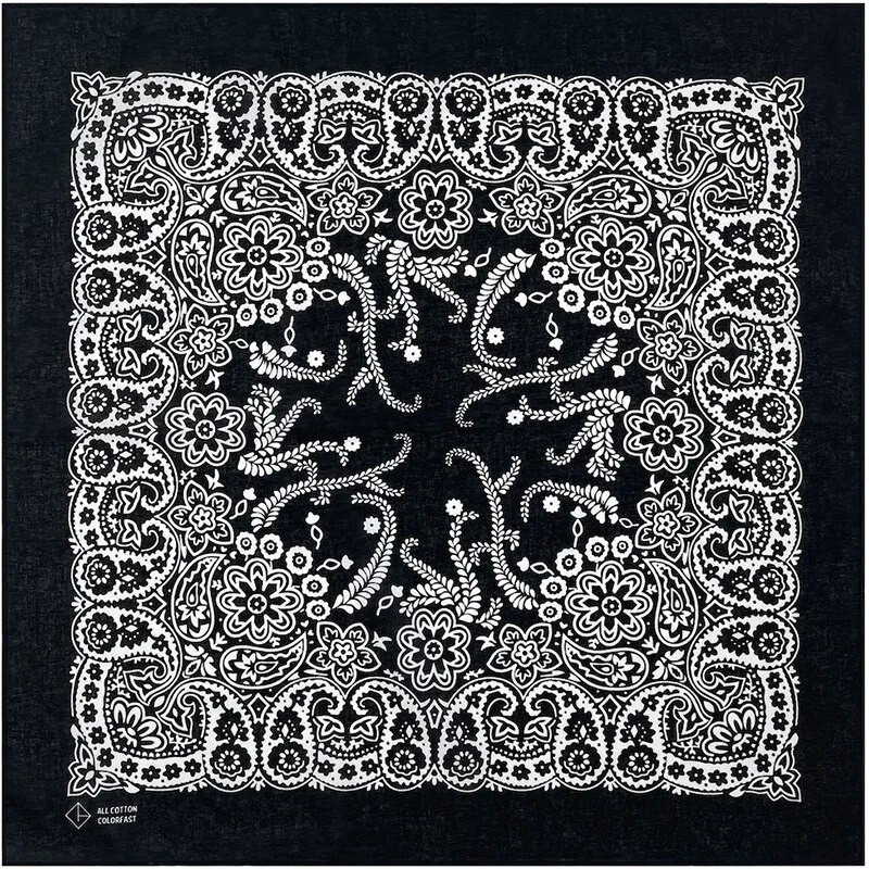 Uus disain Kvaliteetne Hip Hop Amoeba Cashew Cotton Square Bandana Sall Peapael Must Paisley Kingitused Meestele/Poistele/Tüdrukutele