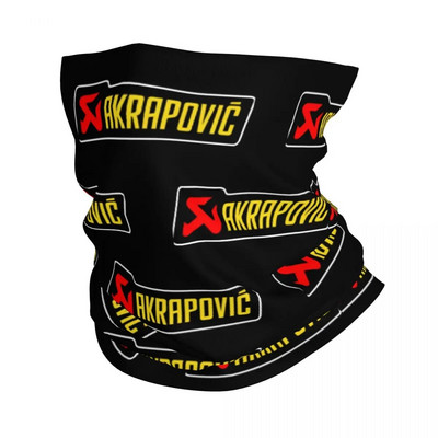 Akrapovics Logo Bandana Lack Gaiter με στάμπα AKS μοτοσυκλέτα εξάτμιση προσώπου Κασκόλ Ζεστό Balaclava Outdoor Sports για άνδρες Γυναίκες Ενήλικες