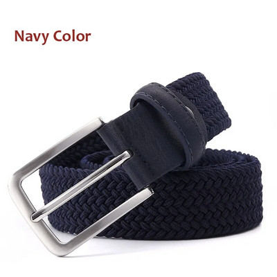 Curele din piele din pânză elastică pentru bărbați, tricotate ocazionale, curea tactică militară, centură elastică masculină pentru pantaloni, blugi