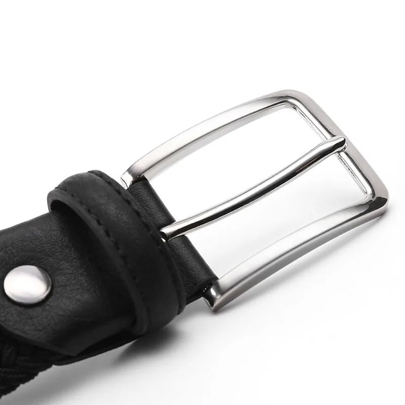 Izstieptas audekla ādas jostas vīriešiem Sieviešu ikdienas trikotāžas adītas militārās taktiskās siksnas vīriešu elastīgās jostas biksēm džinsiem