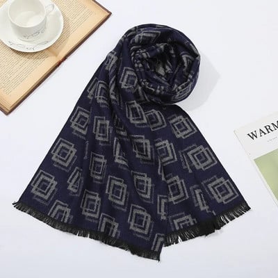 Zīmols Dizaineru Šalle Vīriešu Mode Klasiska Ziemas Silta Kašmira Šalles Luksusa Vintage Šalles Ietināms Šalle Bufanda De Los Hombres