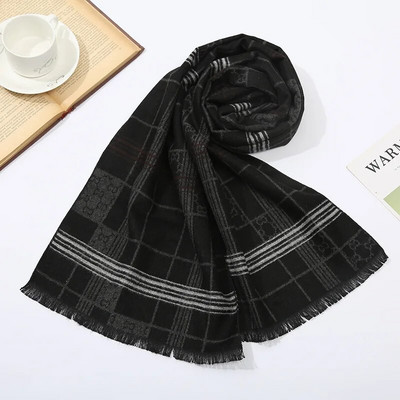 Zīmols Dizaineru Šalle Vīriešu Mode Klasiska Ziemas Silta Kašmira Šalles Luksusa Vintage Šalles Ietināms Šalle Bufanda De Los Hombres