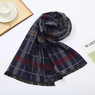 Zīmols Dizaineru Šalle Vīriešu Mode Klasiska Ziemas Silta Kašmira Šalles Luksusa Vintage Šalles Ietināms Šalle Bufanda De Los Hombres