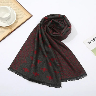 Zīmols Dizaineru Šalle Vīriešu Mode Klasiska Ziemas Silta Kašmira Šalles Luksusa Vintage Šalles Ietināms Šalle Bufanda De Los Hombres