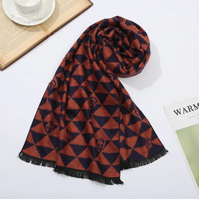 Zīmols Dizaineru Šalle Vīriešu Mode Klasiska Ziemas Silta Kašmira Šalles Luksusa Vintage Šalles Ietināms Šalle Bufanda De Los Hombres