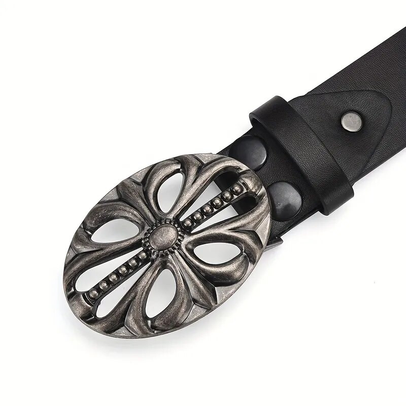 Vīriešu josta Bohēmijas stila josta, vintage inkrustēta skeleta galva, sieviešu josta, kniedēta josta hiphopa pankroka Y2K stila sekspota josta