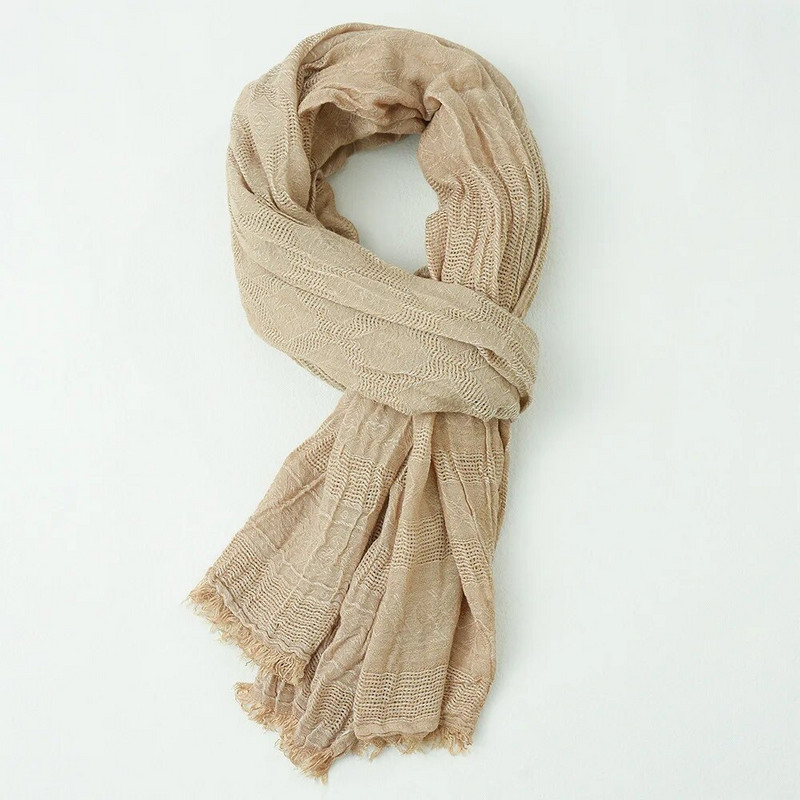 Modes zīmols Rudens Ziemas Vīriešu Šalle Kokvilnas Lina Silta Pashmina Pušķi Long Stole Bufanda Šalle Ikdienas vīriešu Šalles