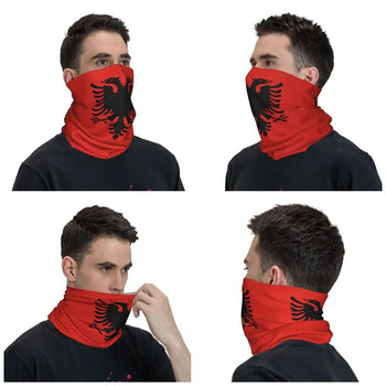 Αλβανία Flag Bandana Neck Gaiter Εκτυπωμένη μάσκα Κασκόλ Ζεστή μάσκα προσώπου Outdoor Sprots Unisex Ενήλικες Χειμώνας