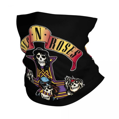 Guns N Rose GNR Logo Bandana Neck Cover Printed Steampunk Music Wrap Шал Multi-use Headwear Риболов Унисекс Възрастни Миещи се