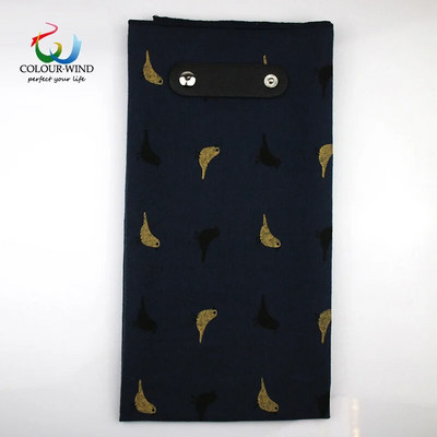 Īsta mīksta kokvilnas sieviešu šalle 60*60cm putnu lapas, apdrukātas ar pogu Šalle vīriešu kakla apģērbs Cravat uzvalks kvadrātveida šalles dāvana