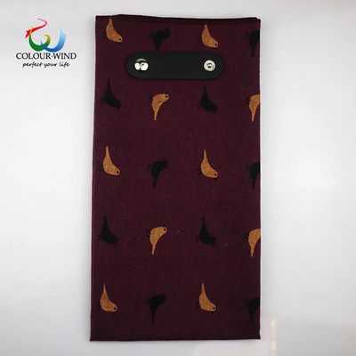 Īsta mīksta kokvilnas sieviešu šalle 60*60cm putnu lapas, apdrukātas ar pogu Šalle vīriešu kakla apģērbs Cravat uzvalks kvadrātveida šalles dāvana