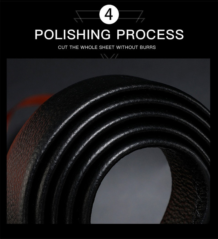 Vīriešu ādas josta Metāla automašīnas automātiskā sprādze Augstas kvalitātes vīriešu ādas josta biznesa darba josta