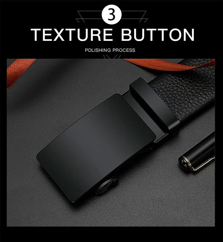 Vīriešu ādas josta Metāla automašīnas automātiskā sprādze Augstas kvalitātes vīriešu ādas josta biznesa darba josta