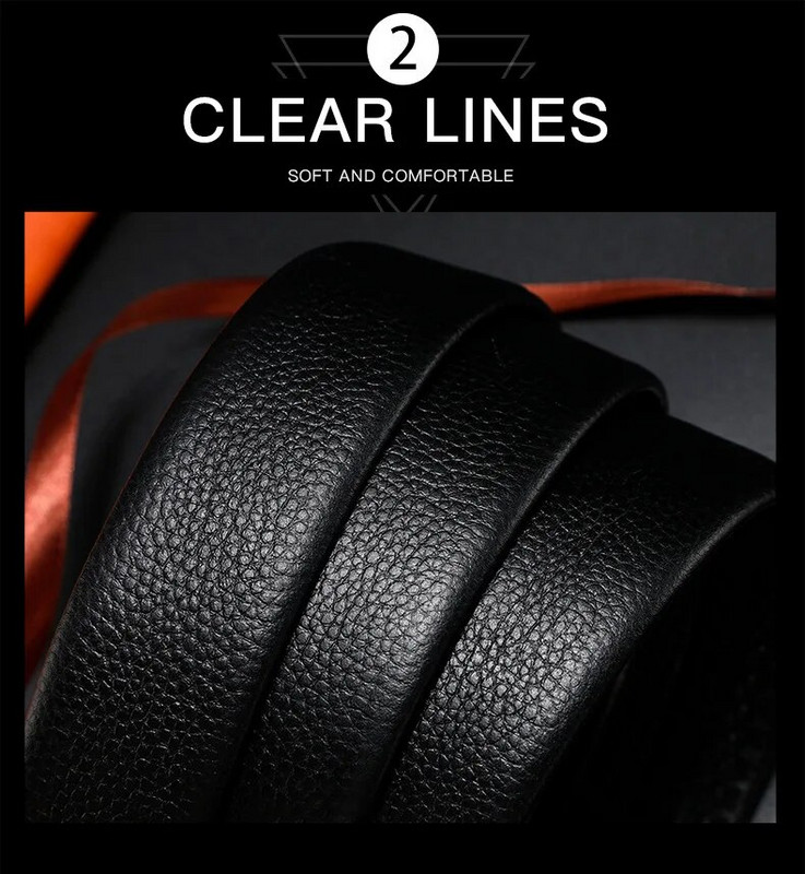 Vīriešu ādas josta Metāla automašīnas automātiskā sprādze Augstas kvalitātes vīriešu ādas josta biznesa darba josta