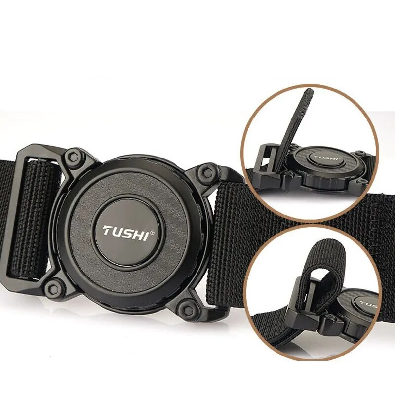 Περιστροφικές μεταλλικές ζώνες πόρπης 2023 για άντρες Ανθεκτικές στη φθορά Nylon Tactical Belt Πολυλειτουργικό κυνήγι ζώνης εργασίας εξωτερικού χώρου