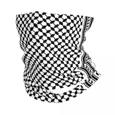 Черен арабски Keffiyeh Bandana Калъфка за врата Шал с принтирана обвивка Лента за глава Колоездене Унисекс Възрастен Дишащ