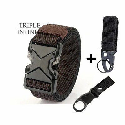 Uus kiirkinnitusega metallist ühendatav pandlaga taktikaline vöö hingav elastne sõjaväerihm meestele stretšpüksid vöörihm jaht