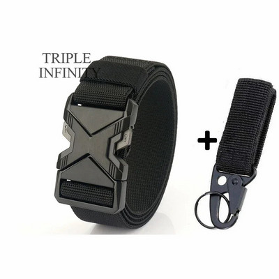 Uus kiirkinnitusega metallist ühendatav pandlaga taktikaline vöö hingav elastne sõjaväerihm meestele stretšpüksid vöörihm jaht