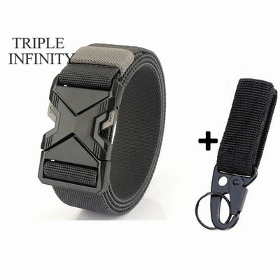 Uus kiirkinnitusega metallist ühendatav pandlaga taktikaline vöö hingav elastne sõjaväerihm meestele stretšpüksid vöörihm jaht