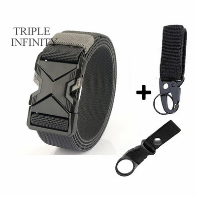 Uus kiirkinnitusega metallist ühendatav pandlaga taktikaline vöö hingav elastne sõjaväerihm meestele stretšpüksid vöörihm jaht