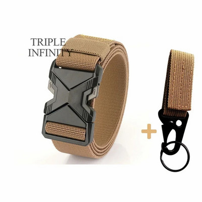 Uus kiirkinnitusega metallist ühendatav pandlaga taktikaline vöö hingav elastne sõjaväerihm meestele stretšpüksid vöörihm jaht