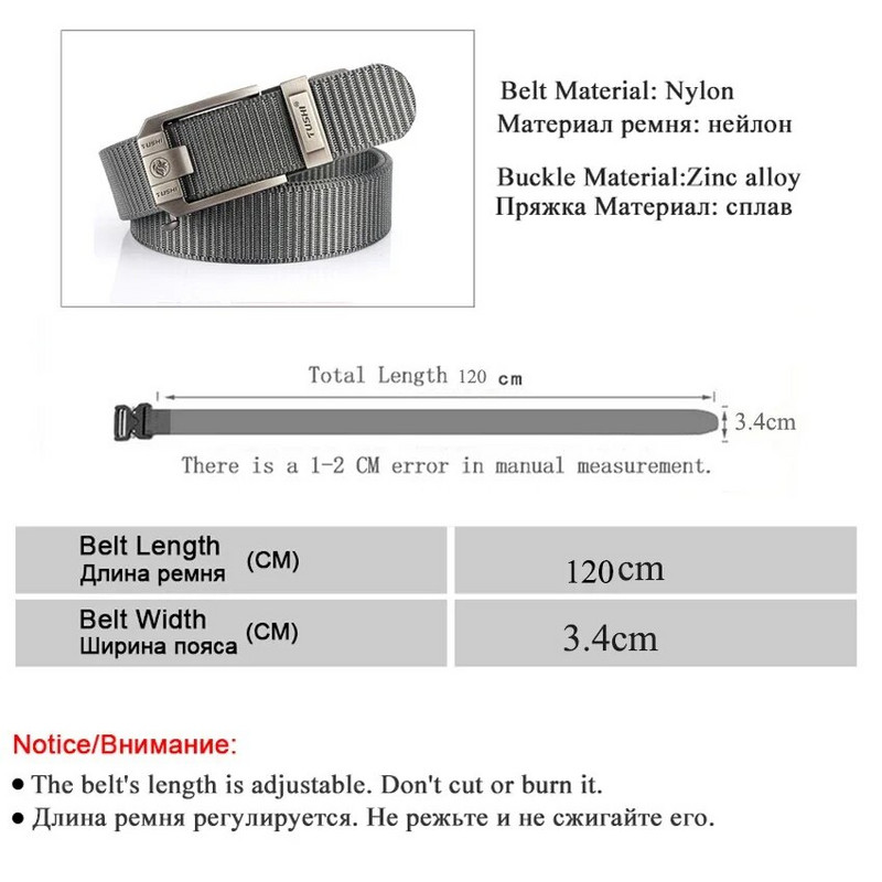 Metāla automātiska sprādzes audekls Vīriešu josta Bieza neilona džinsi Bikses Josta Ikdienas āra daudzfunkcionālas taktiskas dizaineru jostas vīriešiem