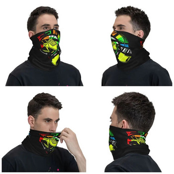 Rossi F1 Motorcycle Race Bandana Κάλυμμα λαιμού Εμπορευματική μάσκα Κασκόλ Πολυλειτουργική μάσκα προσώπου για άνδρες Γυναίκες Ενήλικες που πλένονται