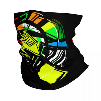 Rossi F1 Motorcycle Race Bandana Neck Cover Стока Маска Шал Многофункционална маска за лице за мъже Жени Възрастен Миеща се