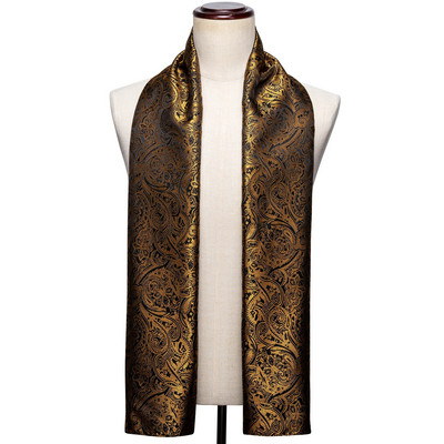 Jauns Modes Vīriešu Šalle Zils Zelts Žakarda Paisley 100% Zīda Šalle Rudens Ziemas Ikdienas uzvalks Krekls Šalle Šalle Barry.Wang