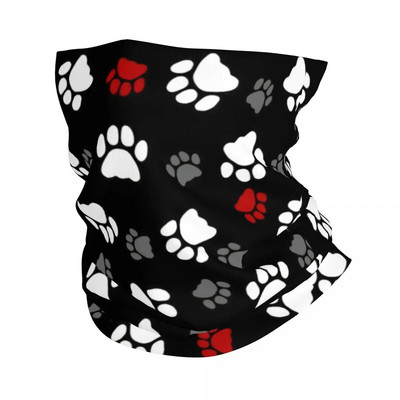 Χαριτωμένο Paw Bandana Neck Gaiter Εκτυπωμένο Κασκόλ μάσκα γάτας σκύλου Πολυλειτουργικό Balaclava Riding Unisex Ενήλικα Αναπνεύσιμο