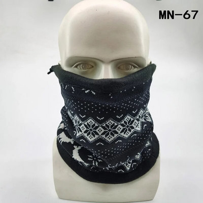 Jauna modes ziemas pūces bandana šalle vīriešiem moto galvas saite maskēšanās daudzfunkcionāla bezšuvju cauruļveida unisex silta gredzena ietīšana